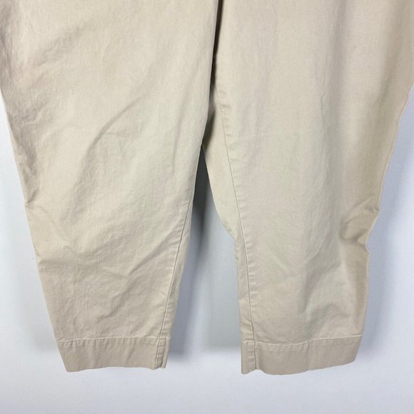 Tommy Bahama Pants Womens 16 Cropped Capris Light Tan Cotton Blend - Picture 3 of 9